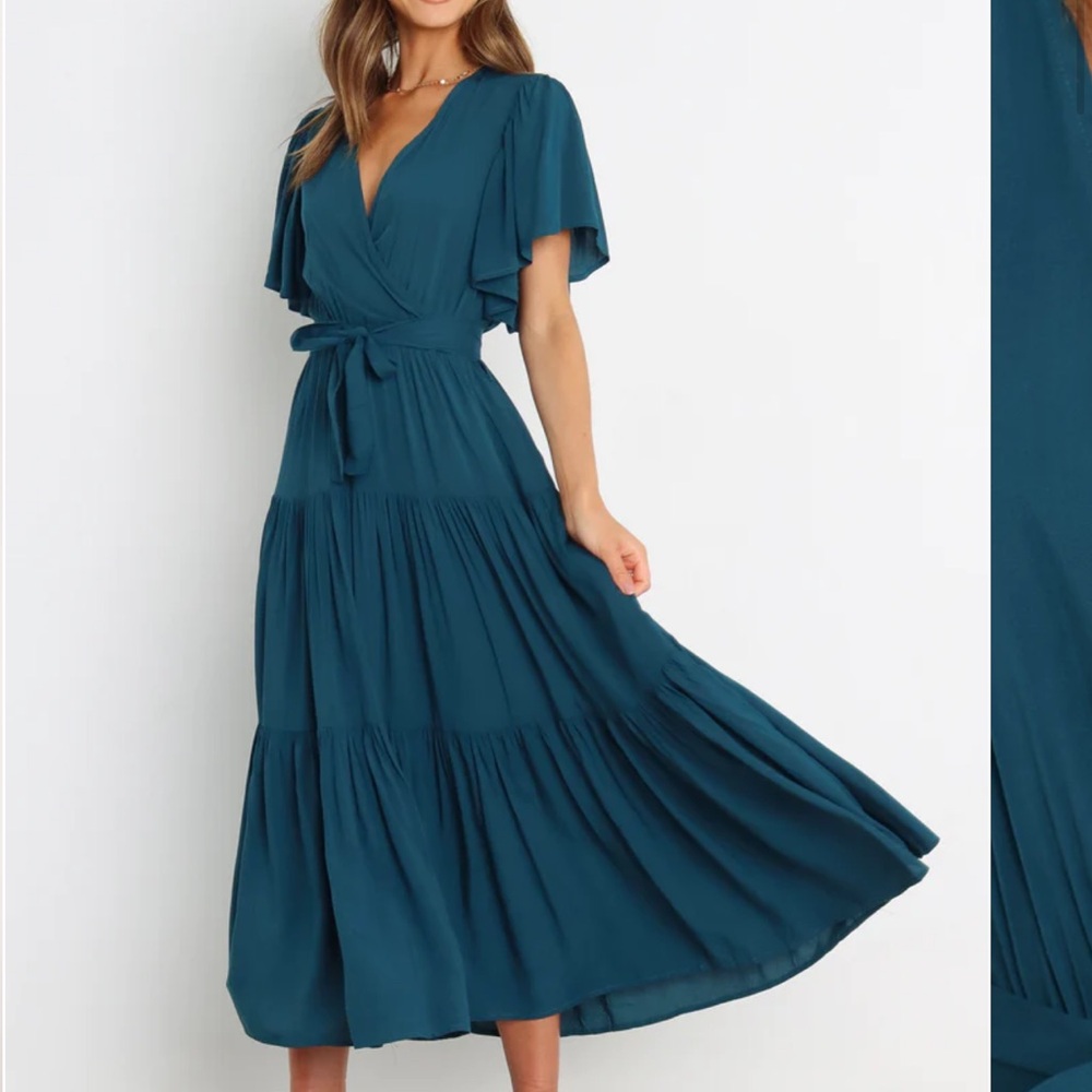 Black Petal and Pup midi dress